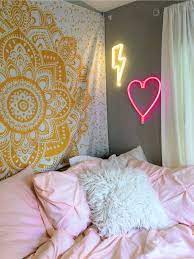 Vsco Led Signs In Room Caitymiller Wall Tapestry Bedroom Cute Room Decor Tapestry Bedroom