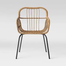 4pk Mid Century Patio Stack Chair Brown Project 62 In 2020 Outdoor Chairs Patio Chairs Rocking Chair Porch