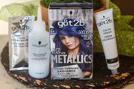 New Schwarzkopf Got2b Metallics Hair Dye Tutorial Got2b Hair Products Hair Dye Tutorial Dyed Hair Blue
