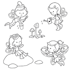 Kostenlose Malvorlage Marchen Kleine Feen Und Elfen Zum Ausmalen