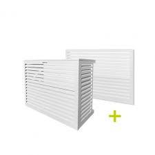 Cache clim apres en 2020 idee deco exterieur climatisation entree maison from. Cache Climatiseur Exterieur Blanc Adapte Daikin Mitsubishi Atlantic Castorama Leroy Merlin