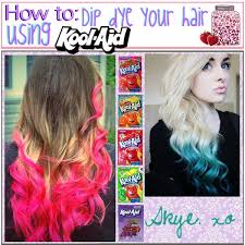 You mix those together until the dye looks like colored conditioner. It S Skyeleah Here And I Have No Clue What Kool Aid Is You Miss Out On A Lot Being Australian Anyways Onto The Kool Aid Hair Dye Dip Dye Hair Kool Aid