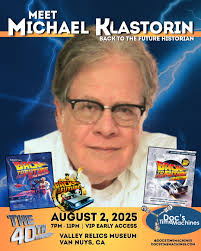 We are beyond excited to welcome Michael Klastorin — the official Back to  the Future historian and author — to the 40th Anniversary Fan Bash! Michael  is the author of Back to