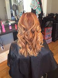 Soft Blonde Highlights On Natural Red Hair With Beach Waves Red Hair With Blonde Highlights Natural Red Hair Red Blonde Hair