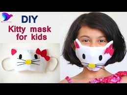 How To Make Mask For Kids Kitty Mask Making For Kids Kids Mask Tutorial Youtube In 2020 Mask For Kids Cat Mask Easy Face Mask Diy