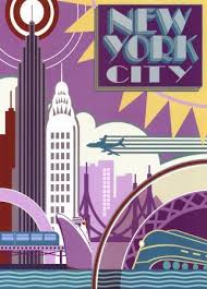 New York City Poster By Peter Kelly Learn Americ Americ City Kelly Learn Newyork Peter Vintage Travel Posters Art Deco Posters Vintage Art Prints