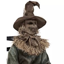 4 Ft 6 In Scary Sitting Scarecrow Animatronic - Spirithalloween.com