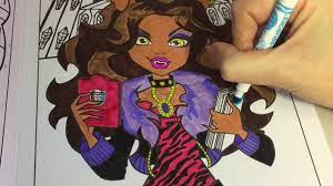 Maybe you would like to learn more about one of these? Coloring Time 23 Monster High Clawdeen Wolf Speed Coloring Page With Markers Youtube