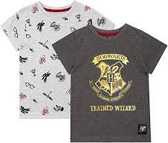 Perfect gift for 90s fairytale and book fans. Harry Potter Girls Hogwarts T Shirt Pack Of 2 Amazon De Clothing