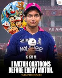 Vaibhav Sooryavanshi opens up on his pre-match ritual of watching cartoons! 😅