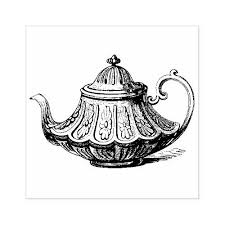 Black And White Teapot Clipart Antique Teapot Illustration Rubber Stamp Zazzle Com Clip Art Vintage Tea Pots Vintage Alice In Wonderland Party