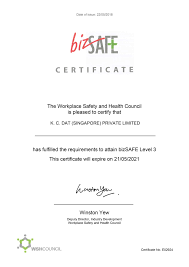 A Bizsafe Enterprise Asian Tigers Group Wsh experts are dedicated to provide the best innovative solutions to satisfy the quality, environment, health and safety needs. a bizsafe enterprise asian tigers group