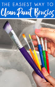 Place the brushes in a glass jar and swirl into a lather. Clean Up After Painting How To Clean Paint Brushes And Get Paint Off Hands Blue I Style