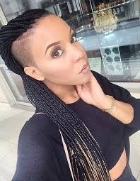 The cornrows are braided into a stylish design and have blonde. 65 Box Braids Hairstyles For Black Women