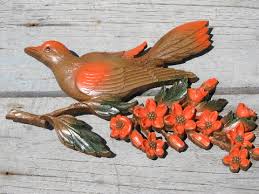 Greatbigcanvas.com has been visited by 10k+ users in the past month 60s Vintage Syroco Plastic Wall Art Bird Plaques And Flowering Branch