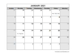 2021 Monthly Word Calendar Template With Holidays Free Printable Templates