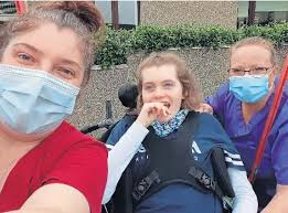 Carers make flying visit to say goodbye to Abbie
