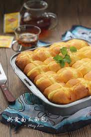 厨苑食谱 奶黄南瓜面包 pumpkin custard bun pumpkin buns recipe sweet buns custard buns