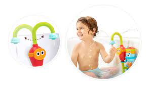 Swiveling arm holds the tumblers and can yookidoo flow 'n' fill spout à¸šà¹ˆà¸­à¸‡à¸‚à¸­à¸‡ sellerreview Flow N Fill Spout Baby Bath Toys Yookidoo