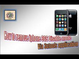 We had this issue with the ipod touch. How To Remove Disable Mode From Iphone 3gs Youtube