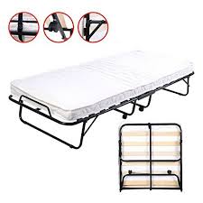 Folding Bed Foam Mattress Twin Roll Away Guest Portable Sleeper Pull Out Foam Mattress Bed Folding Guest Bed Folding Beds