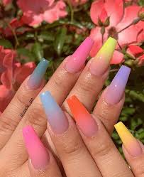 Summer Ombre Summer Acrylic Nails Purple Nails Coffin Nails Designs This is a beautiful idea and it is perfect for special occasions.