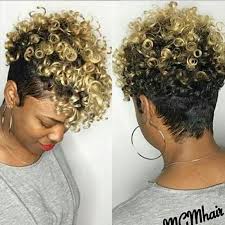 Black And Gold Hairstyles Fashion Short Curly Hair Black Gold Wigs In 2020 Tapered Hair Natural Hair Styles Hair Styles