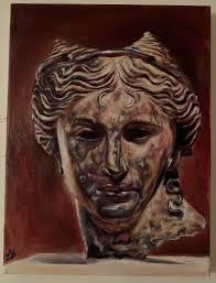BRONZE GODDESS HEAD Painting