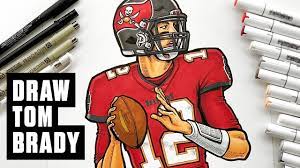 This lesson we didn't color, because we want you to. How To Draw Tom Brady Tutorial Youtube