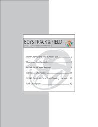 BOYS TRACK &amp; FIELD