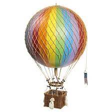 George Modern Classic Rainbow Royal Hot Air Balloon Miniature In 2021 Hot Air Balloon Decorations Diy Hot Air Balloons Vintage Hot Air Balloon