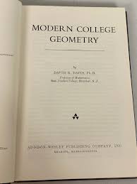 Modern College Geometry by Davis 1957 3rd Printing Addison-Wesley HC