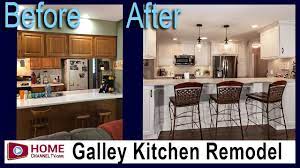Small kitchen remodel ideas before and after. Before After Galley Kitchen Remodel By Klm Kitchens Baths Floors Kitchen Design Ideas Youtube