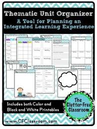 Thematic Unit Planning Organizer Integrated Interdisciplinary Cross Curricular Interdisciplinary Learning Thematic Units Teacher Binder Organization
