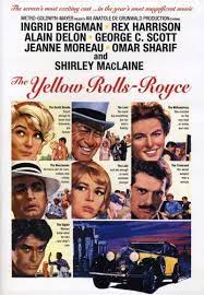 This movie presents three stories one after the other, as we follow the fortunes of the first and subsequent owners of the yellow rolls of the title. Amazon Com The Yellow Rolls Royce Ingrid Bergman Rex Harrison Alain Delon George C Scott Art Carney Jeanne Moreau Shirley Maclaine Roland Culver Guy Deghy Riccardo Garrone Tom Gill Joyce Grenfell Jacques Brunius