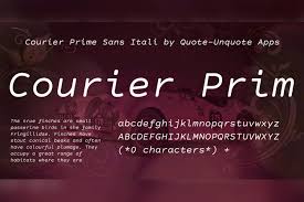 Courier Prime Sans | Fonts Shmonts
