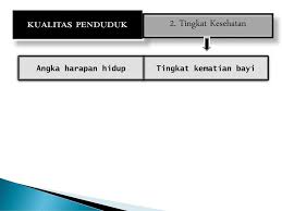 Menyediakan sarana dan prasarana kesehatan c. Kualitas Penduduk Oleh Muhamad Hanif Ppt Download