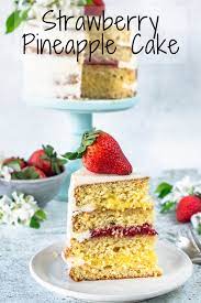 Pineapple And Strawberry Layer Cake Recipe Strawberry Layer Cakes Homemade Cake Recipes Cake