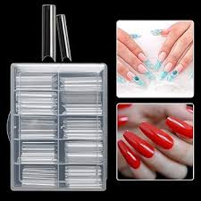 Amazon.com: Extra Long C Curve Half Cover Nail Tips Vcedas 100PCS Deep C/U  Curved Square Shape French False Nail Tips with Box(Clear) : Beauty &  Personal Care