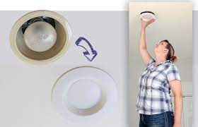 How to change cfl recessed lighting to led how to change a. How To Update Ugly Recessed Can Lights With Energy Efficient Led Lights Pretty Handy Girl