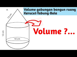 Luas permukaan = πr(r + s) luas selimut = πrs. Volume Tabung Kerucut Bola Youtube