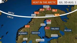The arctic circle centre is along the e6 highway, which runs from malmo in sweden through to the. Why It S 90 Degrees In The Arctic Circle This Week The Weather Channel Articles From The Weather Channel Weather Com