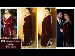 Diy Anushka Sharma Inspired Velvet Sabyasachi Saree How To Make A Velvet Saree At Home Youtube Anushka sharma in blue saree with backless blouse diy anushka sharma inspired velvet sabyasachi saree how to make a velvet saree at home