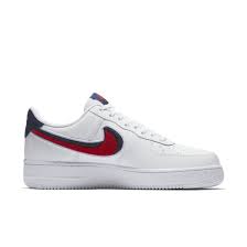 White & red air force 1 '07 sneakers. Nike Air Force 1 Low 3d Chenille Swoosh White Red Blue Nike Sole Collector