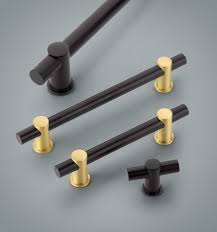 Black And Gold Cabinet Pulls Schaub And Company 424 Mb Sb Matte Black Satin Brass Fonce 4 Inch Center To Center Bar Cabinet Pull In 2020 Schaub And Company Gold Kitchen Hardware Black Kitchen Handles