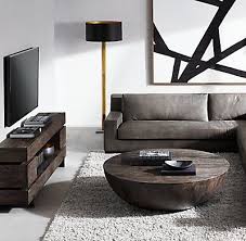 Rh Modern Sphere Coffee Table I Love The Look Of This Big Table In The Middle Even If I Don T Care For Minimalist Coffee Table Coffee Table Round Coffee Table
