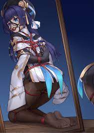 1girls animated ass blue eyes blue hair bondage female glasses  honkai: star rail kyuso looking back mirror mirror selfie mouth gag  pantyhose pela (honkai: star rail) phone restrained selfie