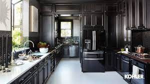 Onyx Opulence Kitchen Kohler Ideas Kitchen Interior Black Kitchens Black Kitchen Cabinets