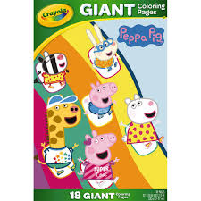 Simply grab your favorite crayola markers (sold separately) and settle in for hours of creative coloring time! Crayola Giant Coloring Pages Peppa Pig The Warehouse