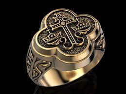 Wedding Orthodox Byzantine Ring 3d Print Model Byzantine Rings Signet Ring Men Rings For Men